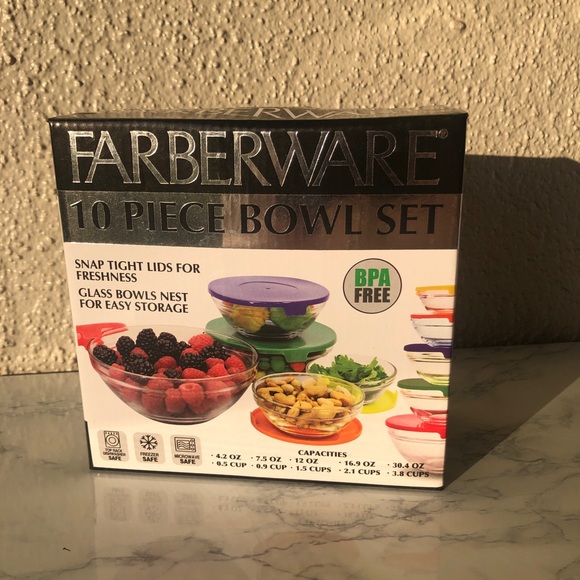 Farberware Kitchen Farberware Piece Bowl And Lid Set Nib Poshmark